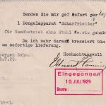 DR - 2x20 Pfg. Beethoven u.a. Eilkarte St. Georgen - Oberurbach 1929