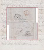CUBA/England - Havanna 1845 Portobrief (Steamer Clyde) n. London - mit Inhalt