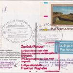 Dänemark/Postsperre - Luftpostkarte ü. Schiffspost n. BURUNDI 1994 Retour