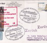 Dänemark/Postsperre - Luftpostkarte ü. Schiffspost n. SOMALIA 1993 Retour