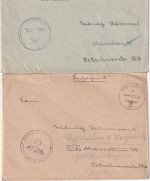DR - Fp.Nr. 56844 Gren.Rgt. 516 Molde/NORWEGEN 12/43 + 9/44 2 Feldpostbriefe