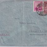 Chile - 10 P. Flugpostmarke u.a. Luftpostbrief Santiago - Chemnitz 1937 - Zensur