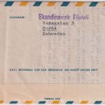 Schweden - 30 Ö. Strindberg Aerogramme Boras - leipzig 1950