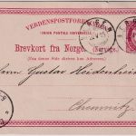Norwegen - 10 Ö. Posthorn Ganzsache Bergen - Chemnitz 1885 - Judaika !