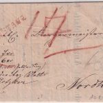 Baden - R2 Konstanz roter L1 Nachnahmebrief (Wendebrief) n. Nordhalden 1845