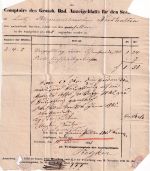 Baden - R2 Konstanz roter L1 Nachnahmebrief (Wendebrief) n. Nordhalden 1845