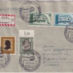 BRD - Konstanz 1956 Einschreibebrief/Grenztarif i.d. SCHWEIZ n. Frauenfeld