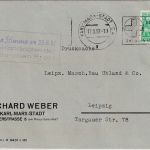 DDR - Karl-Marx-Stadt 1957 polititischer Nebenstempel Drucksache n. Leipzig