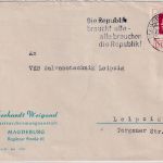 DDR - Magdeburg 1963 "Die Republik braucht alle..." Maschinenwerbestpl. Brief