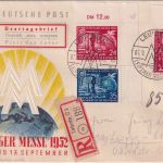 DDR - 2x24+35 Pfg. Leipziger Messe Ortseinschreibebrief/Schmuck-FDC ESST 1952