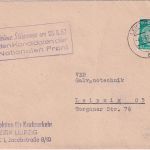 DDR - Leipzig 1957 polititischer Nebenstempel Ortsbrief/Verwaltungspost B