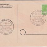 SBZ - Dresden 1948 Landeskonferenz Sachsen Sonderkarte m. SST