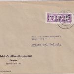 DDR - 20 Pfg. ZKD/Verwaltungspost A Brief Jena (Universität) - Eythra 13.3.57