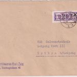 DDR - 20 Pfg ZKD/Verwaltungspost A Brief Zeitz (Industriewaren) - Eythra 18.3.57