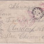 Frankreich - Biskra (Algerien) Kriegsgefangenenbrief n. Ebersdorf/Chemnitz 1915