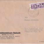 DDR - 20 Pfg ZKD/Verwaltungspost A/1403 Brief Rackwitz - Leipzig 16.5.57