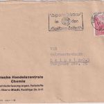 DDR - Karl Marx Stadt 1954 "Spare Strom in den Spitzenzeiten" Brief n. Leipzig
