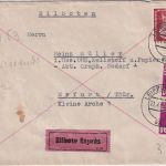 DDR - 2x40+24 Pfg. Freimarken Eilbrief Leipzig - Erfurt 1953