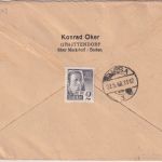 FZ/Baden - Jttendorf ü. Markdorf Poststelle I Einschreibebrief n. Riesa 11.5.48