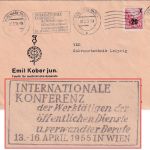 DDR - Karl-Marx-Stadt 1955 Int. Konferenz Werktätige Masch.werbestpl. Brief