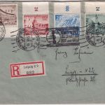 DR - Leipziger Messe Satz Ortseinschreiben Handrollstempel/Posteigenwerbung 1940