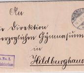 DR - Meiningen 1903 Frei laut Avers No. I Dienstbrief n. Hildburghausen