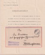 DR - Meiningen 1903 Frei laut Avers No. I Dienstbrief n. Hildburghausen