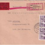 DDR - 2x60 Pfg. Aufbau Eil-Einschreibebrief Potsdam-Babelsberg - Leipzig 1981