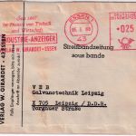 BRD - Essen 1968 25 Pfg AFS "Industrie-Anzeiger" Streifbandzeitung-Vds. bis 250g
