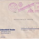 DDR - Dresden 1957 20 Pfg. ZKD-AFS "VEB Turbinenfabrik" Brief b. Leipzig