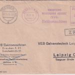 DDR - Dresden 1958 40 Pfg. ZKD-AFS "VEB Elektromaschinen" Brief b. Leipzig