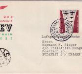 BRD - Malev 1st-Flug Frankfurt a/M. - Budapest 18.2.60
