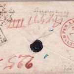 England/Preussen/Sachsen - Cornwall 1852 Portobrief n. Dresden Transit Aachen