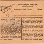 DR - Eisenbach ü. Neustadt Poststelle I Paketkarte n. Kolmar 1942
