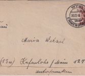 FZ/Baden - Wyhl ü. Emmendingen Poststelle I Brief n. Hafenlohr 31.12.48
