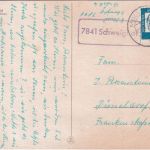 BRD - 7841 Schweighof Poststelle I Ra1 Karte Müllheim - Düsseldorf 1963