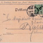 Baden - Müllheim Gasthof z. Post sw-Mehrbild-AK gelaufen 1898