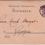 Baden - Niederweiler (Baden) 1887 K1 5 Pfg. Ganzsache n. Hügelheim