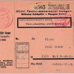 DR - Lörrach bezahlt 1944 roter Tagesstpl. Paketkarte Haagen - Bad Nauheim