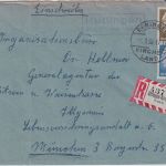 BRD - Huttingen ü. Efringen-Kirchen Landpost-Ra2 Einschreibebrief n München 1958