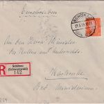 DR - 45 Pfg. Ebert Einschreibebrief Schönau - Karlsruhe 1929