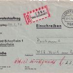BRD - Schopfheim 1976 Postprotestauftrag/Einschreibebrief ans Postamt Weil