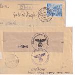 DR - 25 Pfg. Leipziger Messer Zensurbrief i.d. SCHWEIZ Oberhof ü. Murg 1940