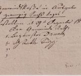 Baden - Jestetten 1846 Briefpost-Aufgabeschein f. Brief n. Waldshut