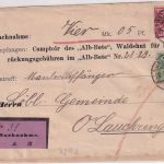 DR - 5+10 Pfg. K/A Nachnahme-Drucksache-Vds. (100-200g) Waldshut 1896
