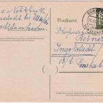 BRD - Dornstadt ü. Ulm Poststelle I Ganzsache n. Ingolstadt 1962