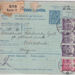 Ungarn/Slowakei - 10 F. Ganzsache + Zusatz Nachnahme-Paketkarte Eperjes 1917