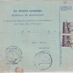 Ungarn/Slowakei - 10 F. Ganzsache + Zusatz Nachnahme-Paketkarte Eperjes 1917