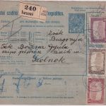 Ungarn/Slowakei - 10 F. Ganzsache + Zusatz Paketkarte Varanno - Szolnok 1918