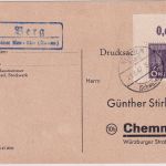 All.Bes. - 6 Pfg. Arbeiter Platte/ndgz Bogenecke Drucksache Berg ü. Neu-Ulm 1947